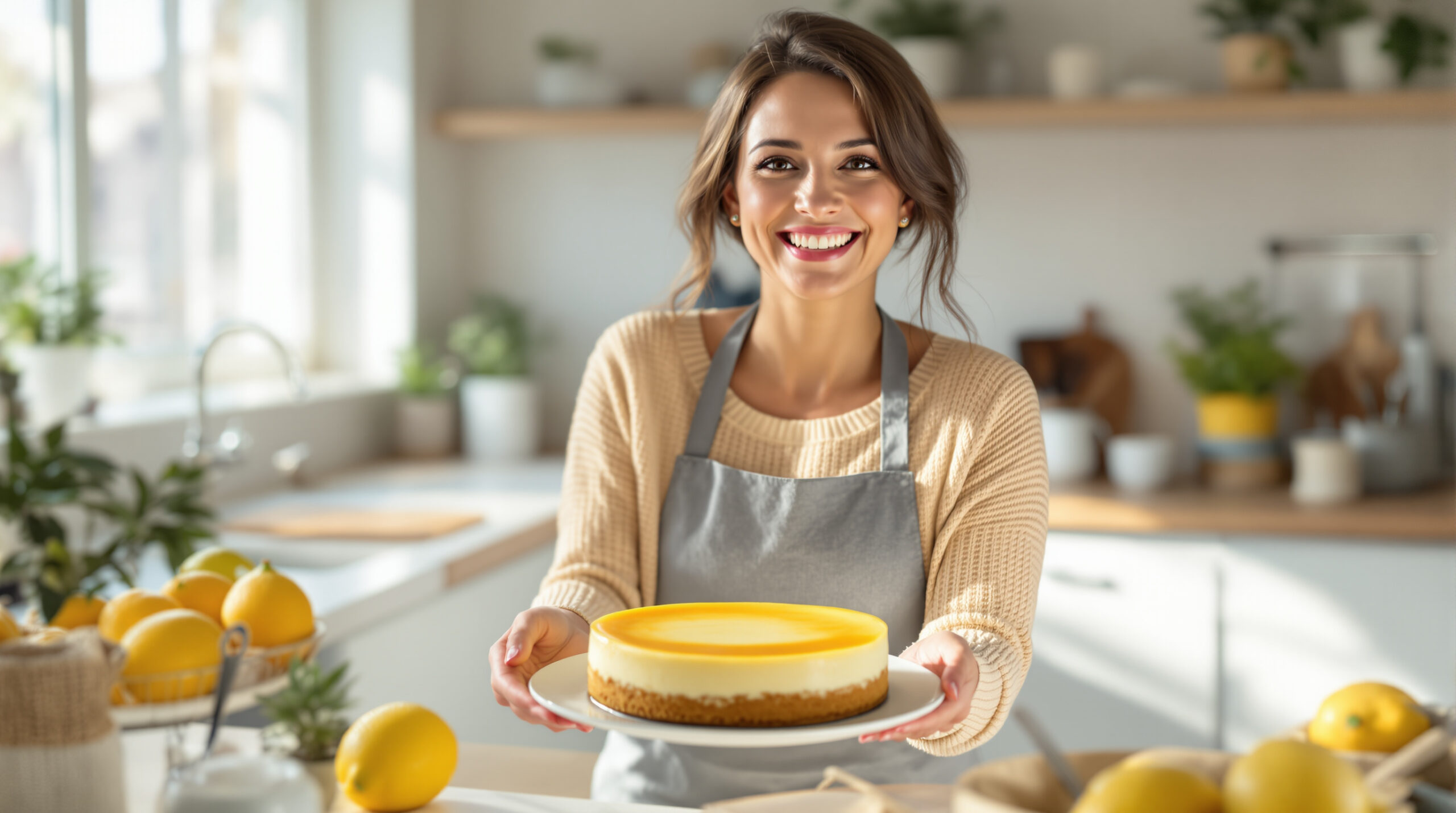 עוגת גבינה ביוגורט ולימון ב-4 מרכיבים מוכנה ב-20 דקות – בלי קמח, חמאה או שמן לקינוח קליל וטעים