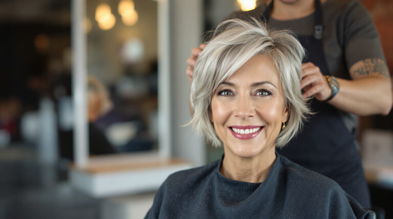 התספורת המושלמת להתחדשות: שיער רענן ודינמי בביקור אחד במספרה, גם עם שיער אפור אחרי גיל 60