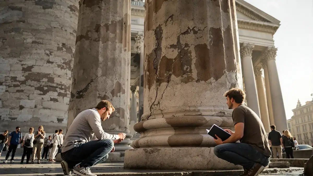 בטון רומי תגלית מפתיעה חושפת את יכולת התיקון העצמי שלו