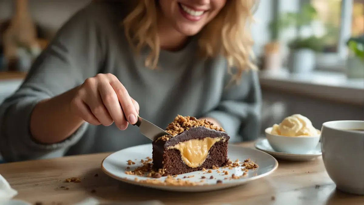 עוגת שוקולד במילוי קרם ערמונים עם טריק פשוט לתוצאה רכה וקראנצ’ית