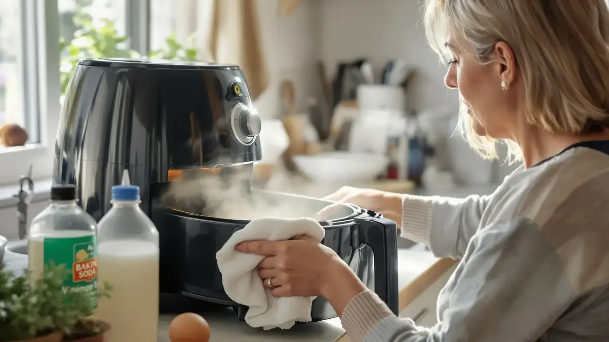 הפעולה הזו אחרי כל שימוש בטיגון האוויר שנוטים להתעלם ממנה מונעת ריחות עזים בבית