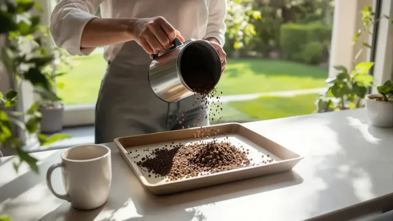 פסולת המטבח מהארוחת בוקר משדרגת לי את הדשא באביב בלי צורך בעשבייה
