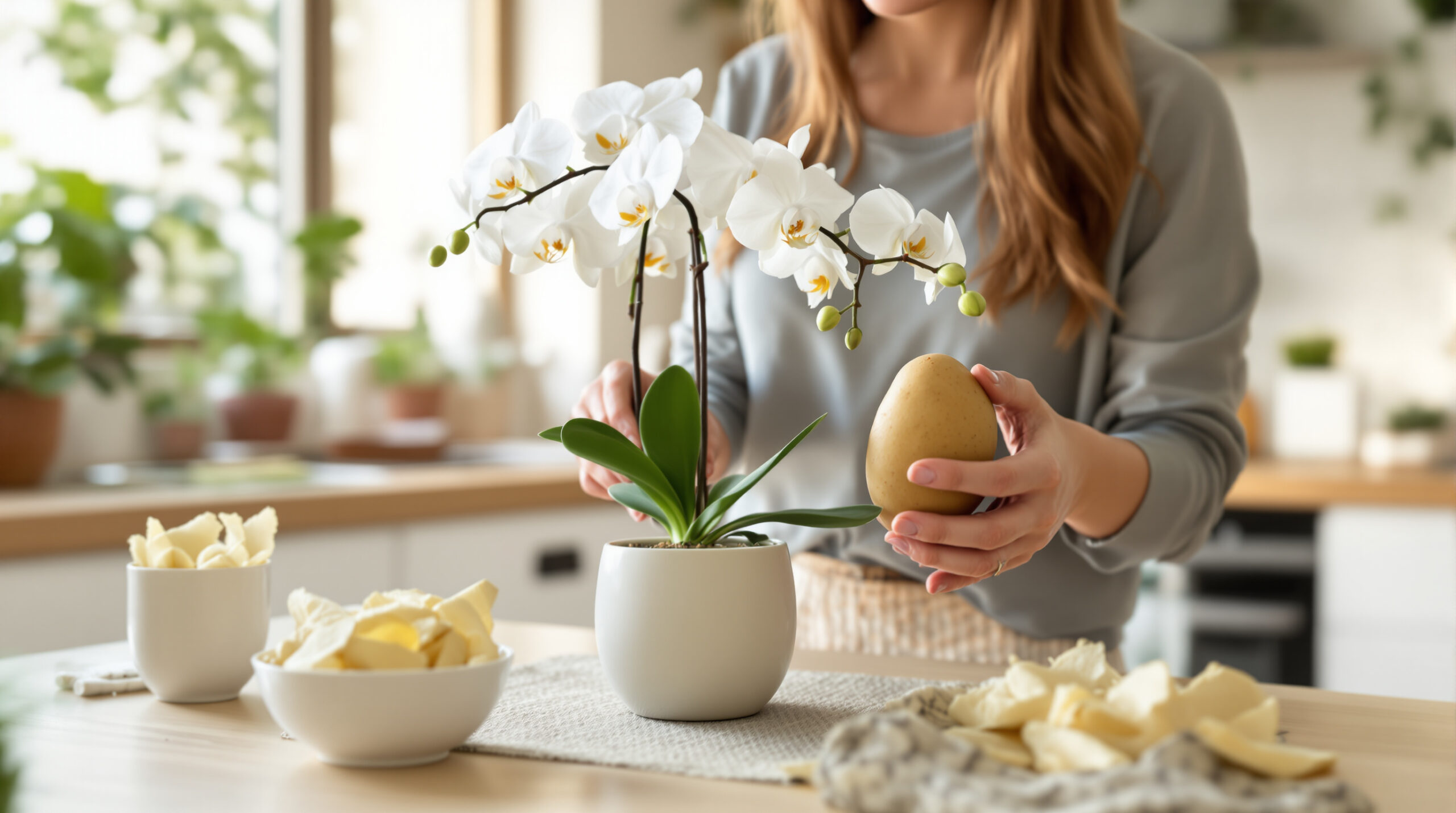 אל תזרקו יותר את תפוחי האדמה שלכם: גלו איך הם יכולים לגרום לסחלבים שלכם לפרוח במהירות וביעילות