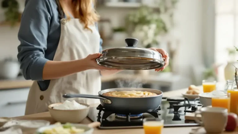 עוגת תפוחים ללא תנור מוכנה בעשר דקות במחבת ומונעת את הסיבוכים של אפייה בתנור