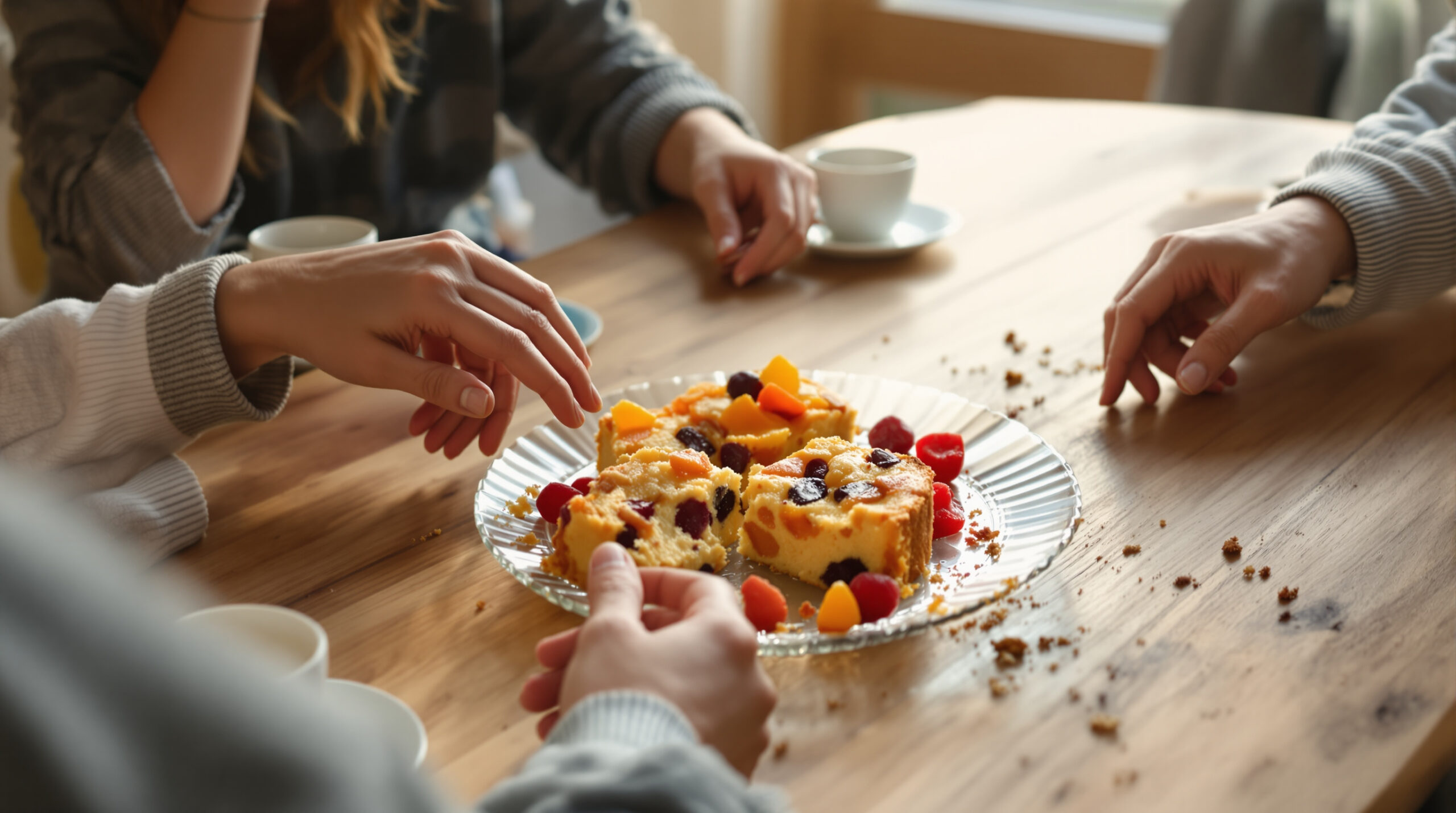 לא האמנתי": העוגה עם פירות מסוכרים שהכנתי אתמול עוד יותר רכה היום ומשמחת את כל החברים שלי בארוחת ארבע