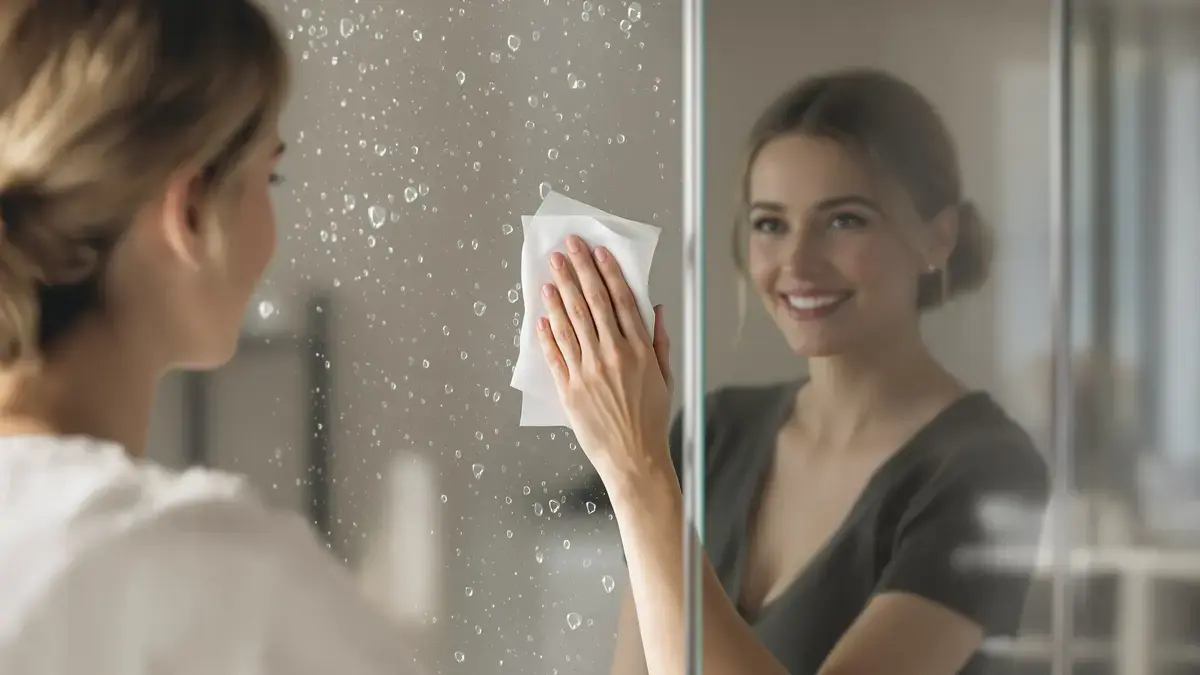 שימוש בנייר אפייה בחדר האמבטיה מאפשר לשכוח ממטליות וממוצרי ניקוי בעזרת שיטה פשוטה זו