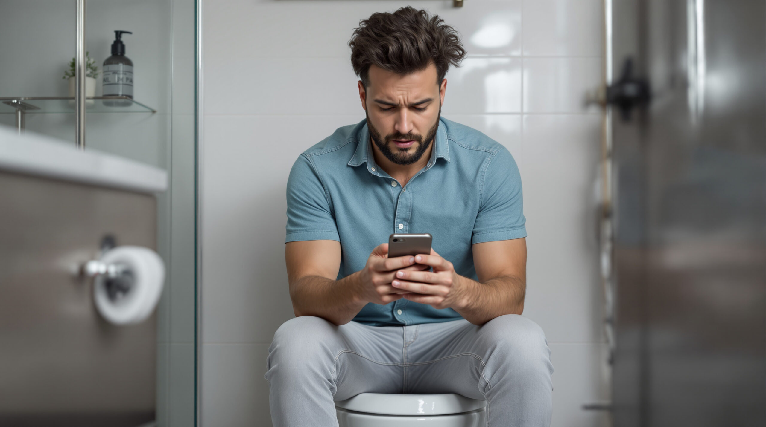 לא הסחת דעת ולא נוחות: ישיבה של יותר מ-10 דקות בשירותים מגבירה את הסיכון הבריאותי ופוגעת ברווחה הכללית