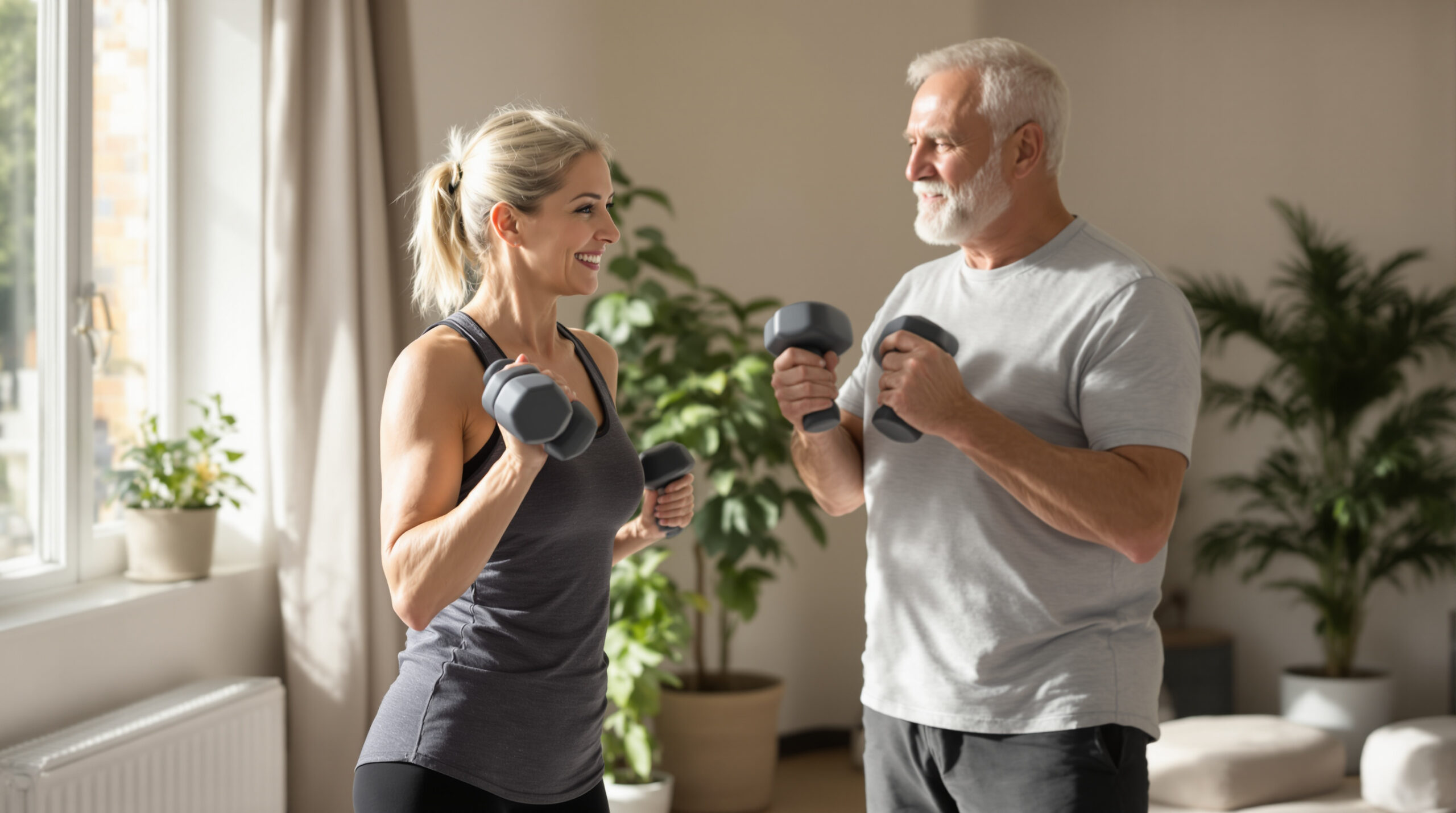 5 תרגילים עם משקולות לחיזוק הכתפיים ב-15 דקות, בלי להרים משקלים כבדים אחרי גיל 55