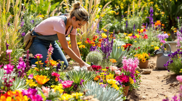 גינה יבשה: 7 צמחי רב־שנתיים עמידים ליובש לערוגה צבעונית