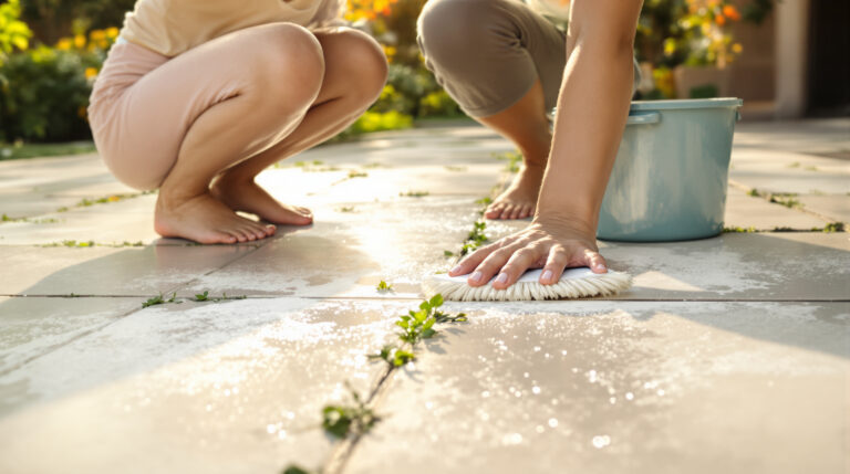 בלי מלח ובלי חומץ: התערובת הטבעית והטריק הזה מחסלים עשבים שוטים בין המרצפות בגינה לאורך זמן