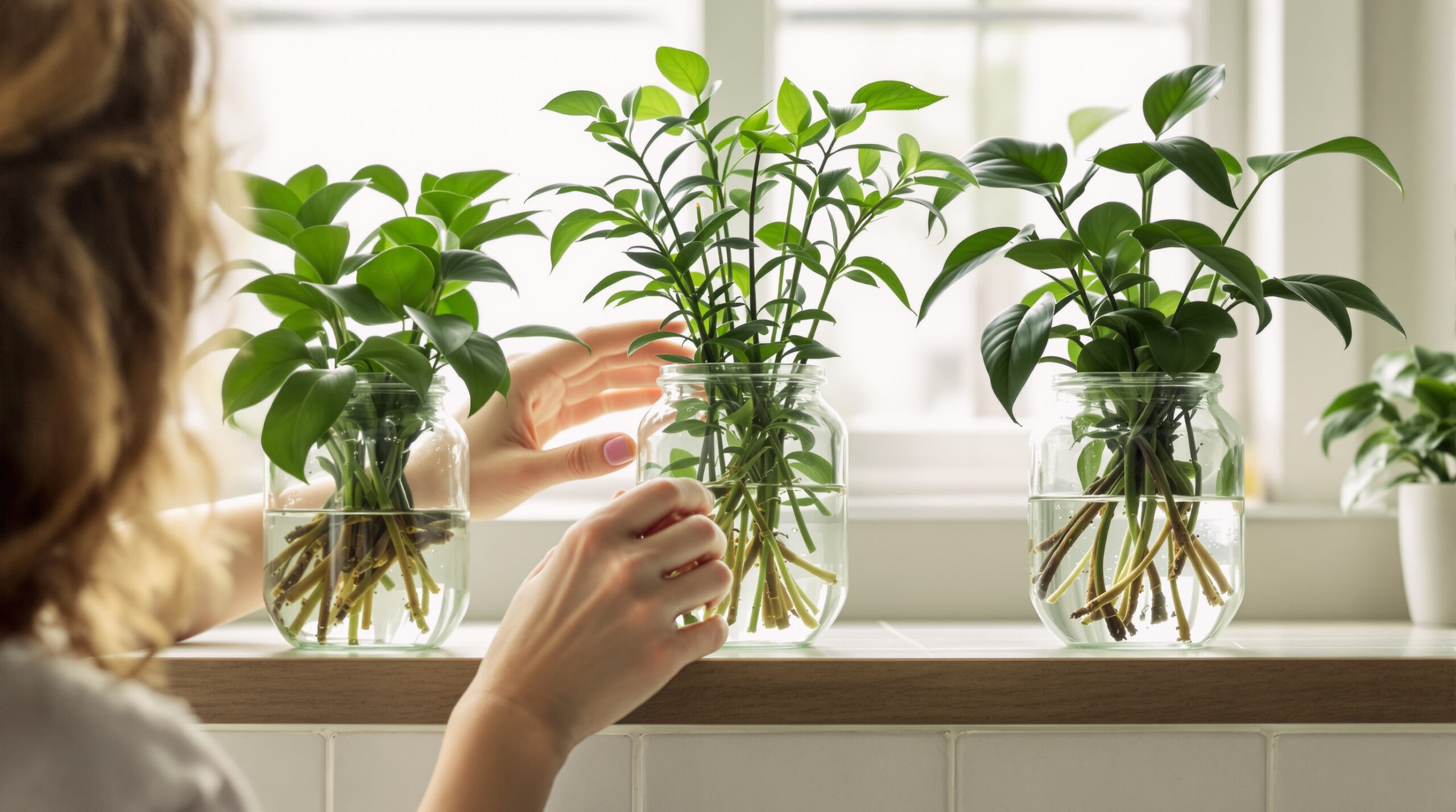 גיליתי שלוש צמחי בית שגדלים במים ושינו את האוויר בחדר האמבטיה הלח שלי למקום בריא יותר