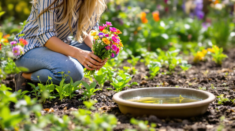 מאז שהנחתי פרחים ליד השתילים שלי, הכנימות נעלמו והגינה שלי סוף סוף נושמת שלווה