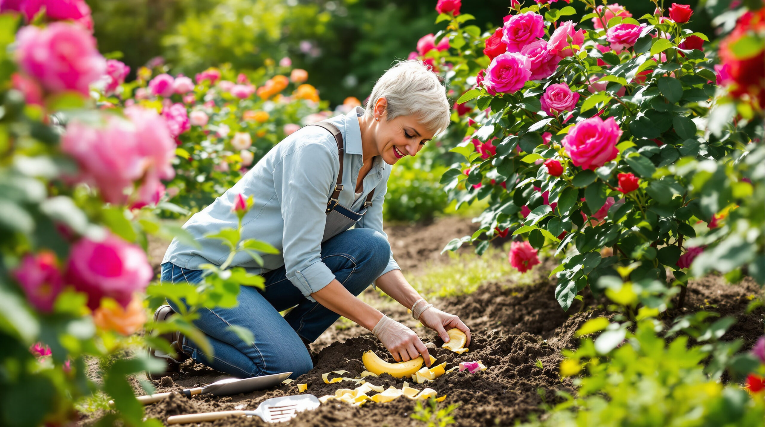 פסולת מטבח עשויה לשפר את בריאות הוורדים שלכם, לפי מומחי גינון