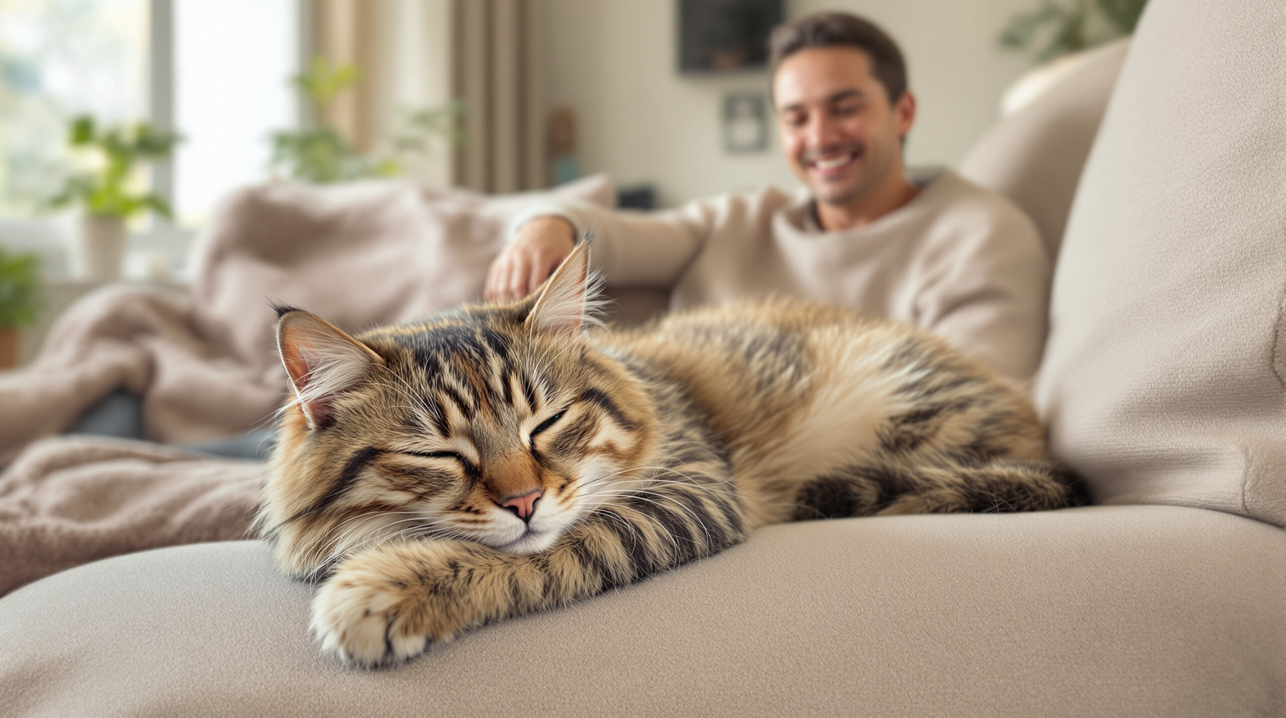 לא עייפות ולא שעמום: התנוחה הזו חושפת תחושת רווחה וביטחון אצל החתול שלכם, רגע של רוגע שכדאי לשים לב אליו