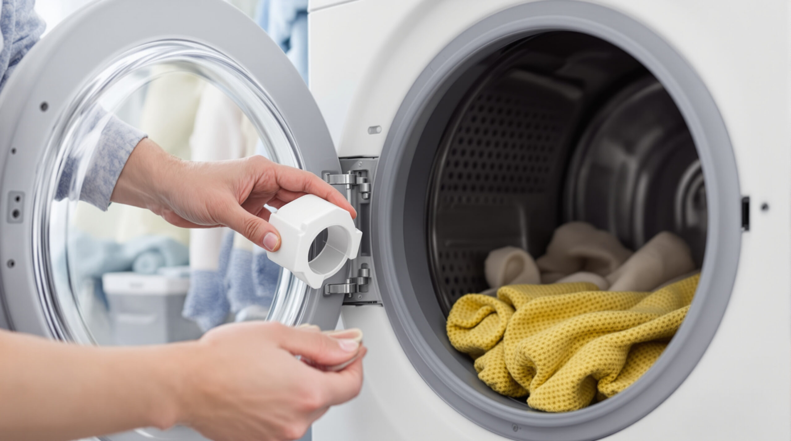 גיליתי את החלק הנשלף הזה במכונת הכביסה שלי: מאז שניקיתי אותו, הכביסה שלי סוף סוף מריחה טוב ונראית באמת נקייה