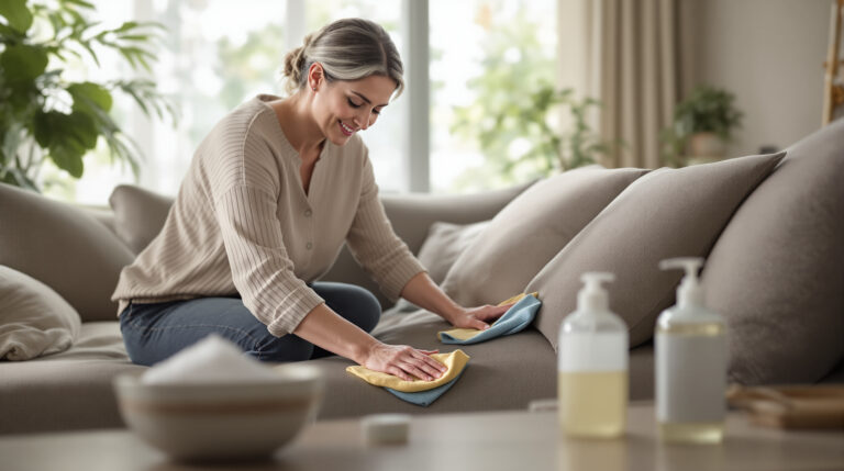 שפשפתי את ספת הבד שלי וחשבתי שאני עושה נכון: השיטה העדינה הזו העלימה הכל בלי להשאיר סימן והפתיעה אותי באמת