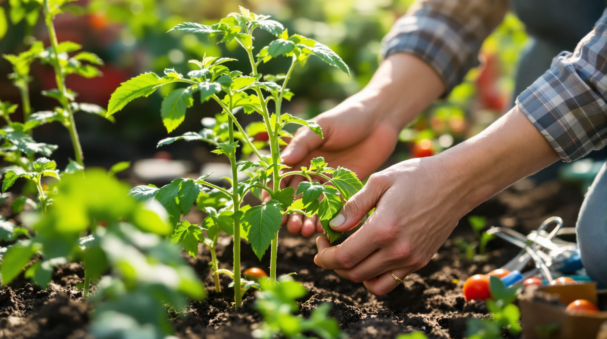 באפריל הסרתי שני עלים אלה מהעגבניות שלי והיבול ביולי הוכפל: פעולה פשוטה, תוצאה מפתיעה