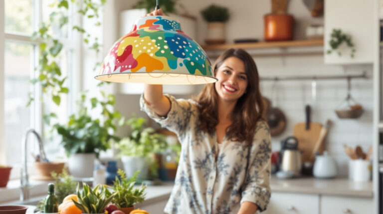 מאז שמיחזרתי מסננת ישנה, המטבח שלי התאיר בתליון צבעוני שלא דמיינתי מעולם