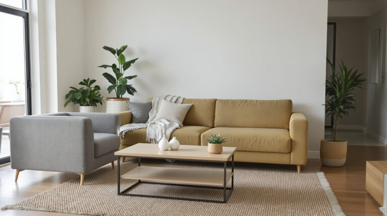 הסלון שלי הרגיש מעייף עד שגיליתי את הטעות עם הספה ושולחן הקפה: הכל השתנה בזכות סידור מחדש פשוט